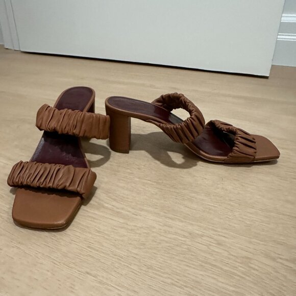 Leather heeled sandal - Picture 1 of 1